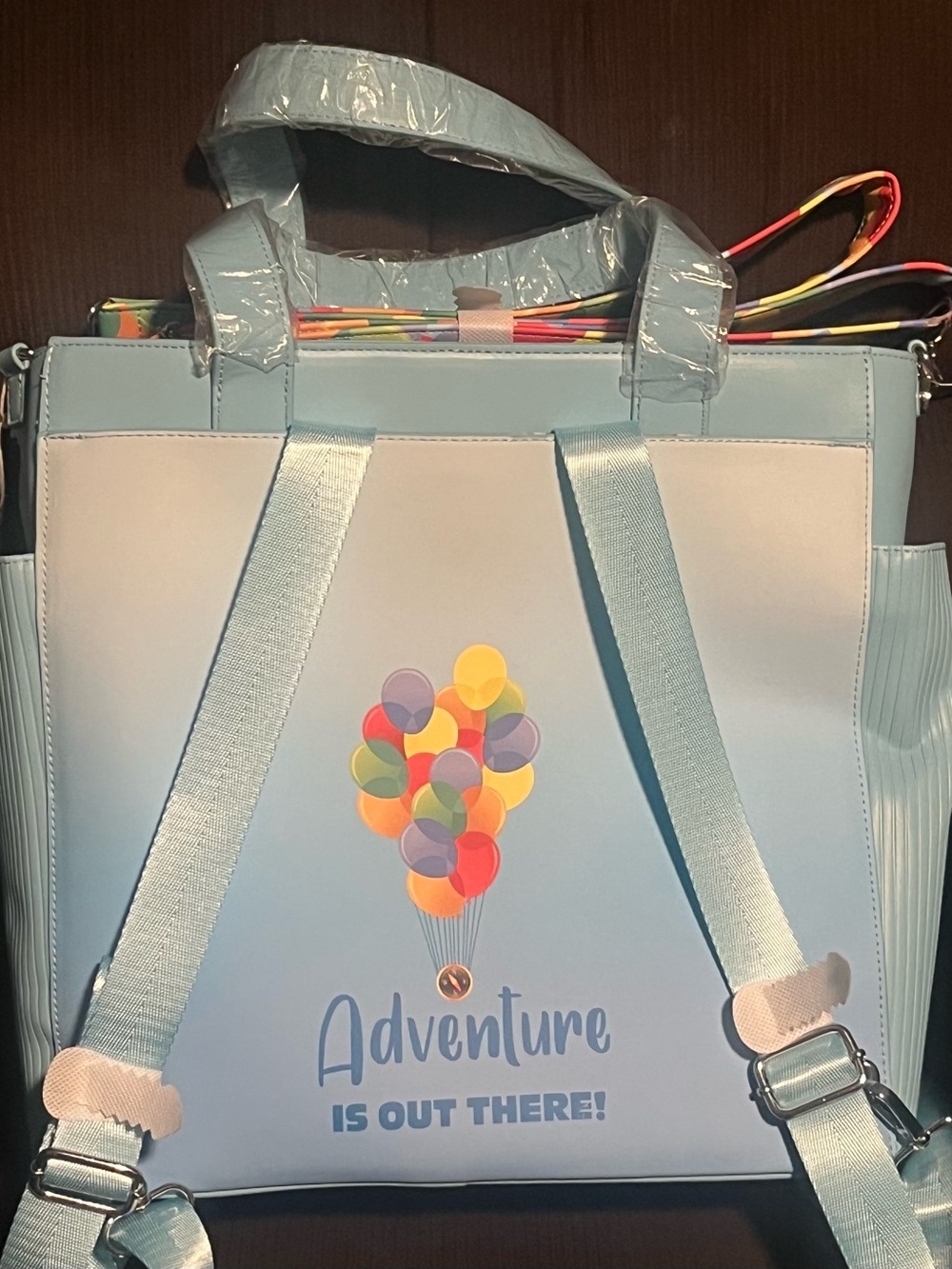 NWT Pixar x Loungefly Blue 'Up' House Balloon Tote Bag - Picture 2 of 2